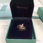 AAA Clone Tiffany T Collection Rose Gold Diamond Ring - 925 Silver